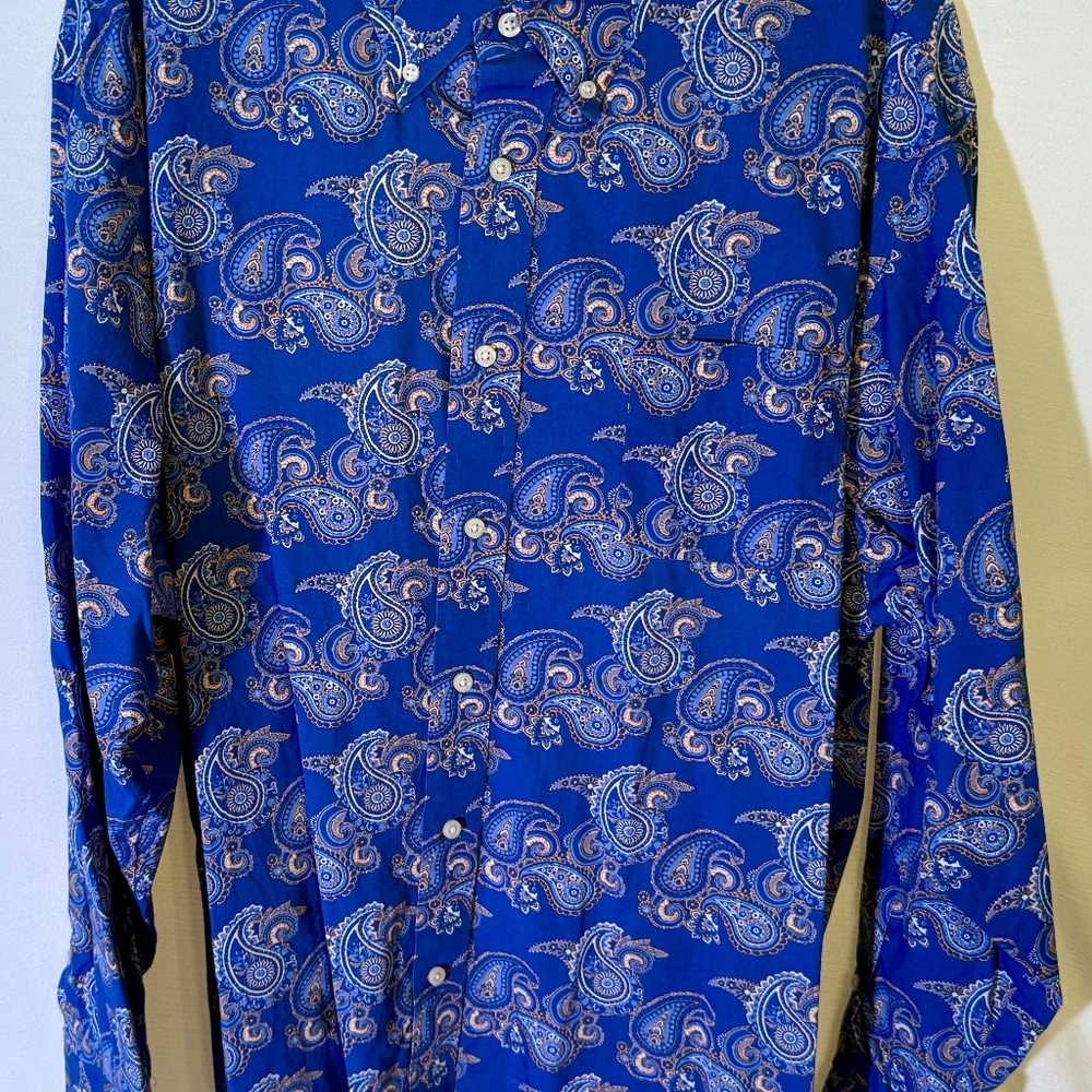 Daniel Cremieux Royal Blue Paisley Button-Down